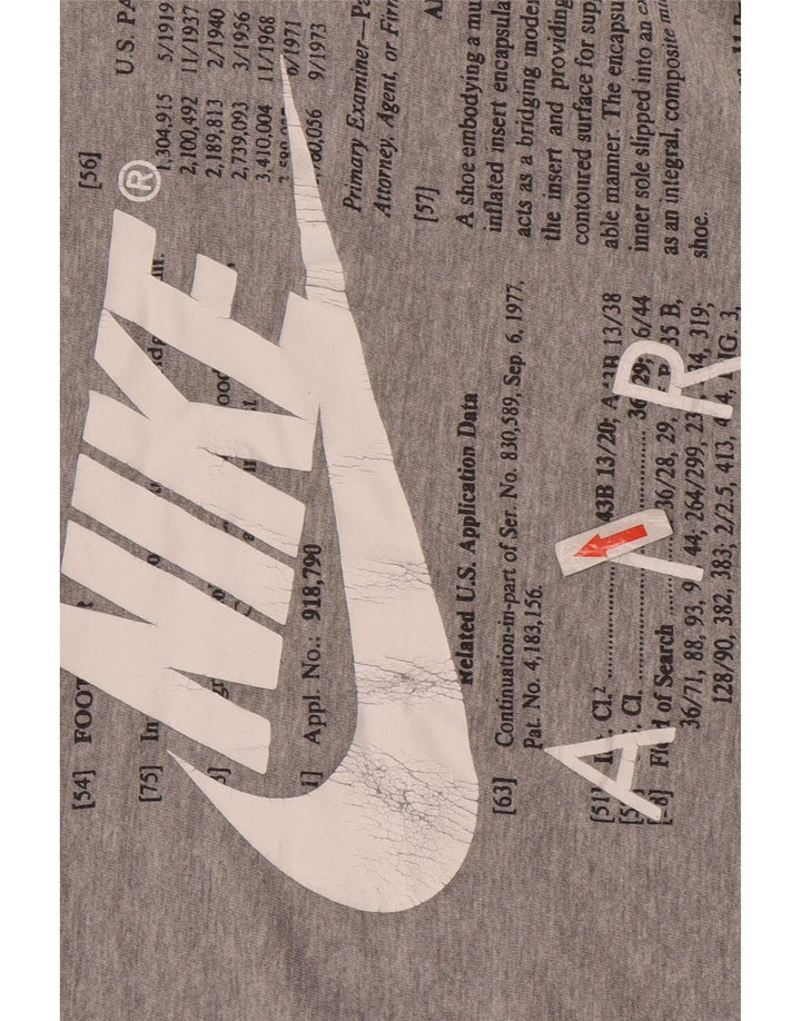 Nike T-shirt graphique pour homme UK 39/41 Gris moyen Coton