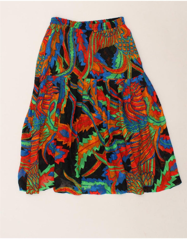 VINTAGE Womens Abstract Pattern Flared Skirt W32 Large Multicoloured Vintage Vintage and Second-Hand Vintage from Messina Hembry 