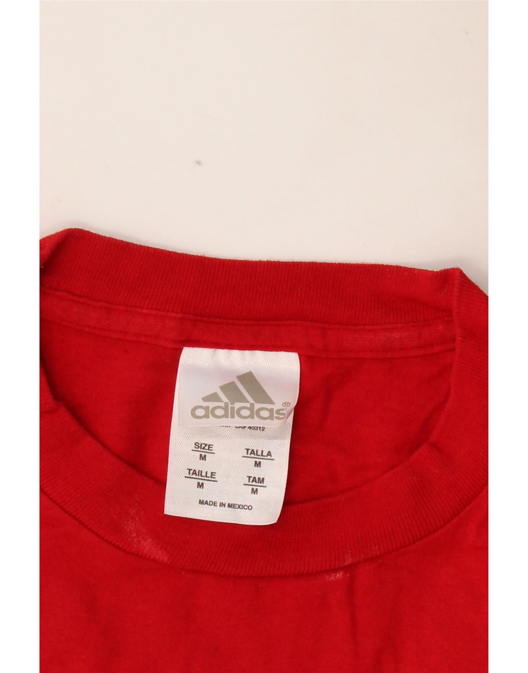 ADIDAS T-Shirt Homme Rouge Moyen Coton