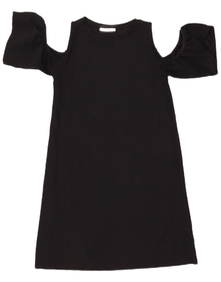 ZARA Femme Trafaluc Robe à épaules dénudées UK 8 Small Noir