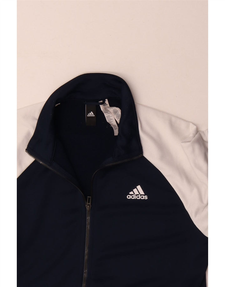 Adidas Veste de survêtement pour homme UK 38/40 Bleu marine moyen Colourblock