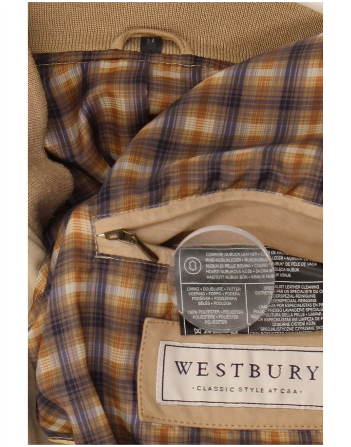 WESTBURY Veste en cuir pour homme UK 38 Cuir beige moyen