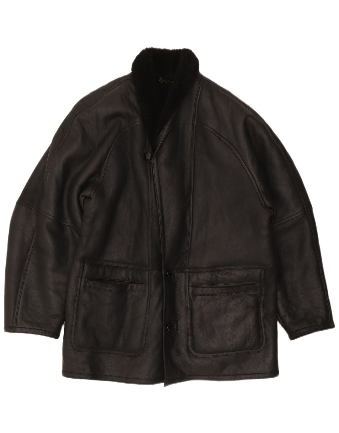 Conbipel Veste Shearling Homme IT 54 XL Cuir Noir