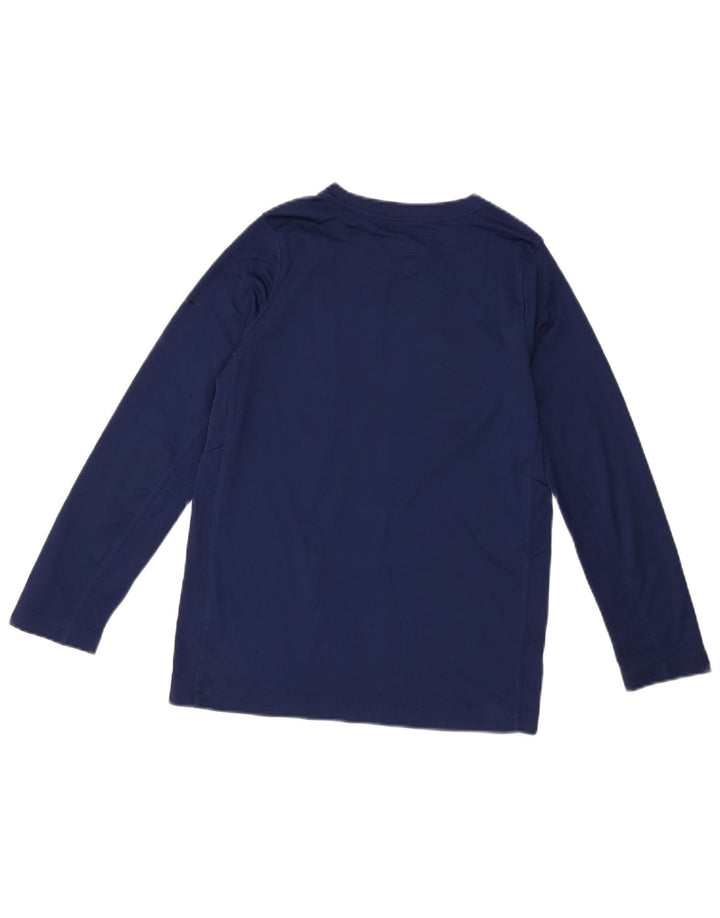 Haut Nike Dri Fit Graphic à manches longues pour garçon 10-11 ans Bleu marine moyen