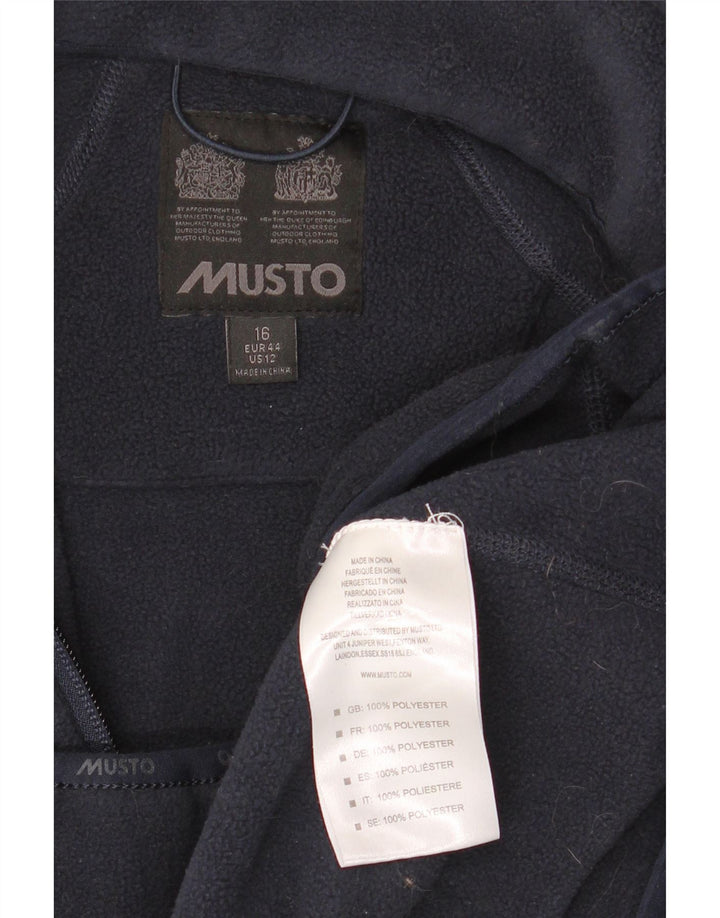 Musto Veste Polaire Femme UK 16 Large Bleu Marine Polyester