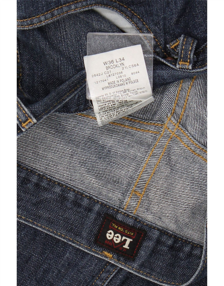 Lee Jean Droit Brooklyn Homme W36 L28 Bleu Marine Coton