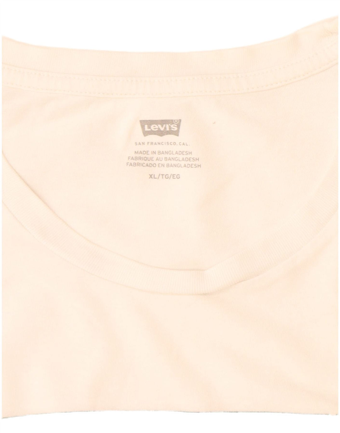 Levi's T-Shirt Graphique Top XL Homme Blanc Coton