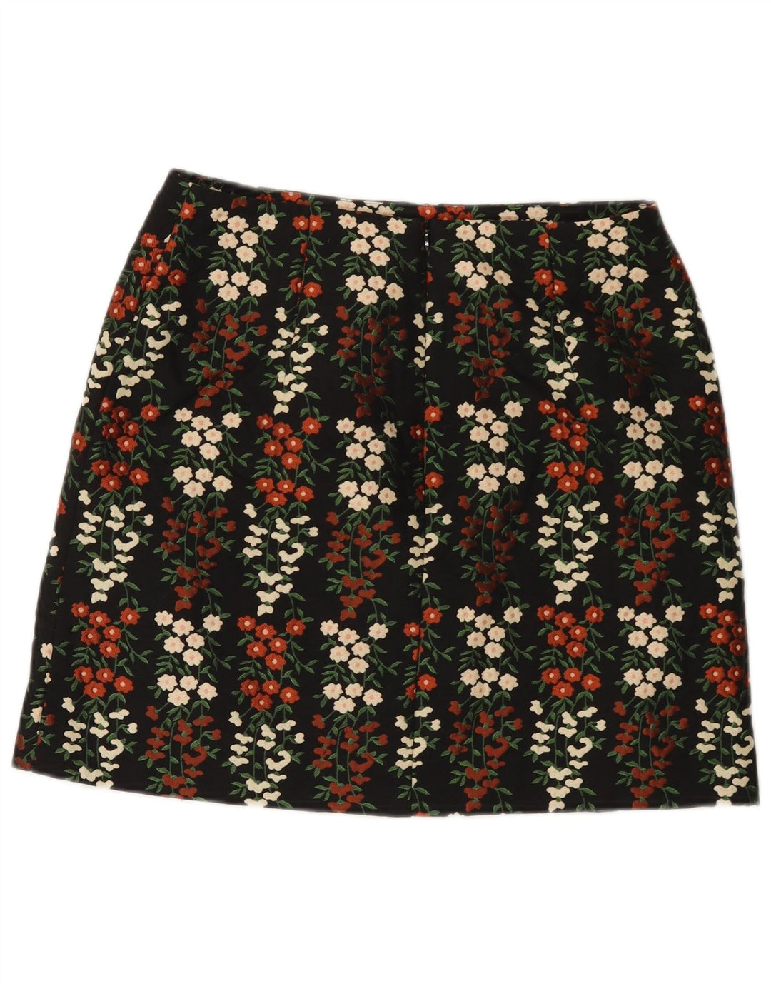 Oasis Mini-jupe femme UK 12 Medium W30 Noir Floral Polyester