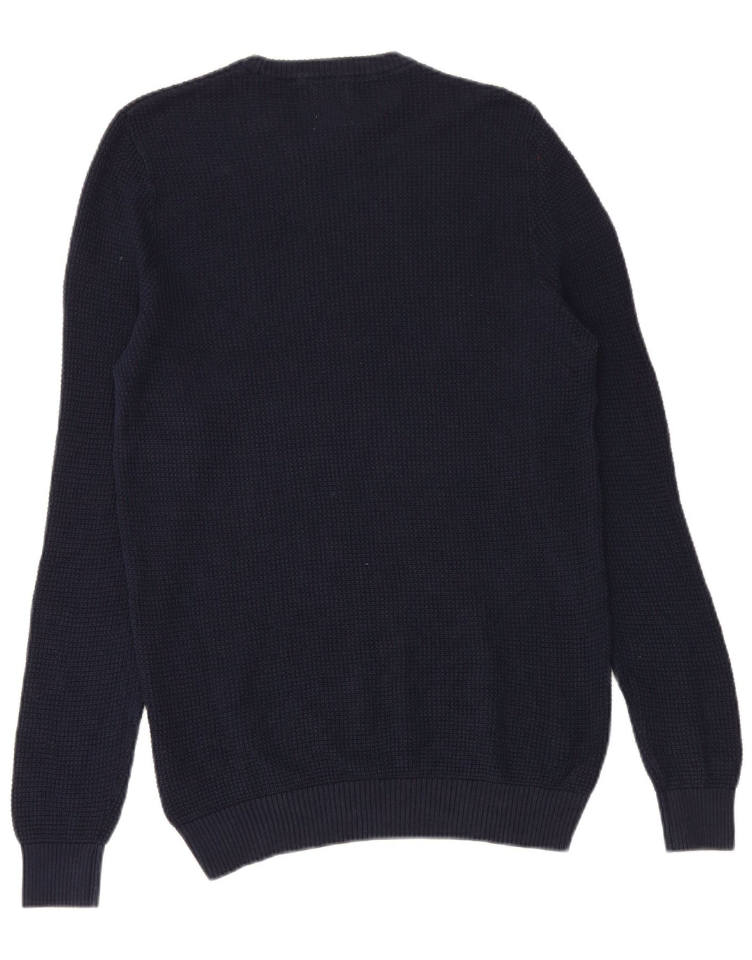 Zara Pull à col rond pour homme en coton bleu marine moyen