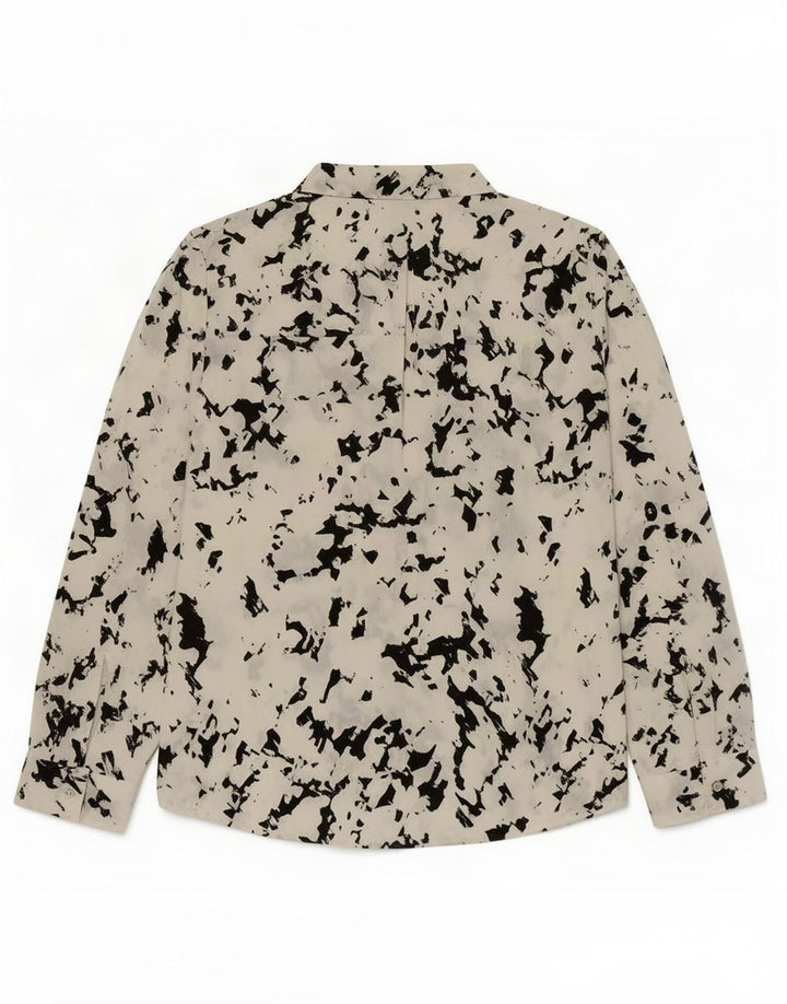 Calvin Klein Chemisier à motif abstrait pour femme UK 16 Large Blanc