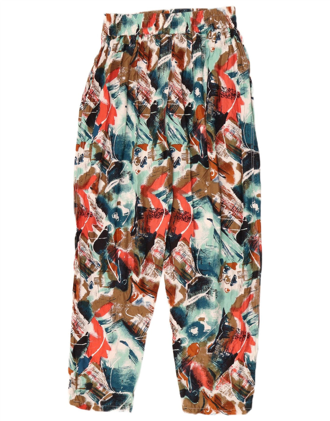 Avant Garde Pantalon décontracté à motif abstrait pour femme W30 L28 multicolore