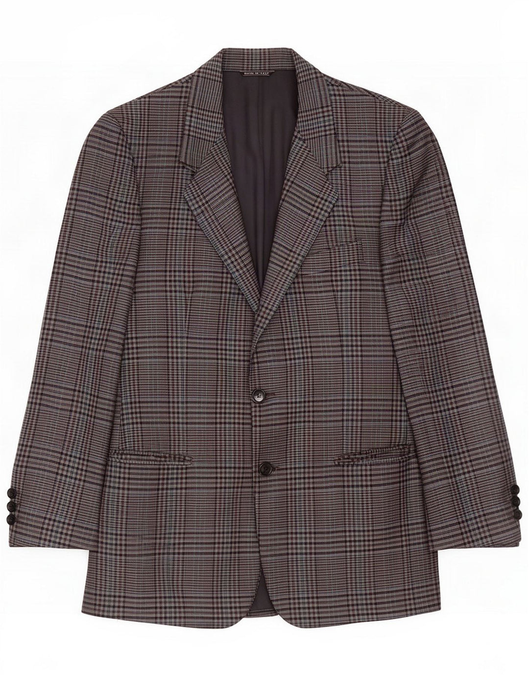 Adolfo Trabaldo Veste blazer à 2 boutons pour homme IT 48 Laine à carreaux gris moyen