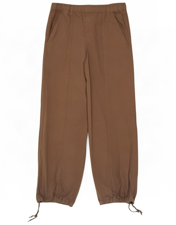Zara Pantalon Femme Taille Haute Coupe Ample XS W24 L29 Beige