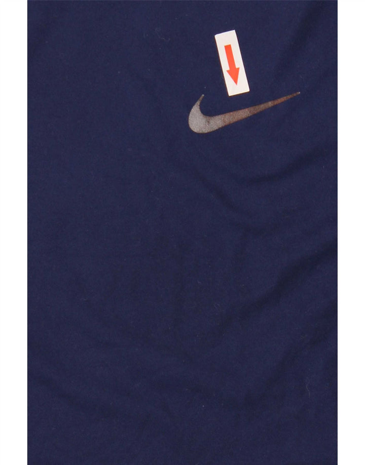 Nike Haut Dri Fit à manches longues pour homme Bleu marine moyen Polyester