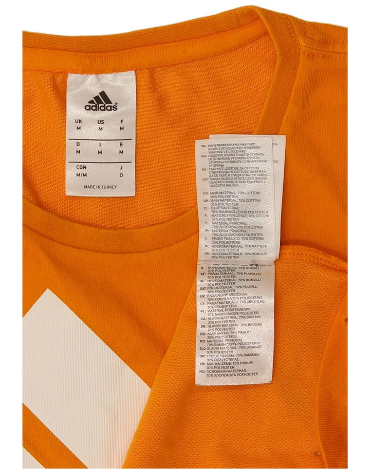 Adidas T-shirt graphique pour homme en coton orange moyen
