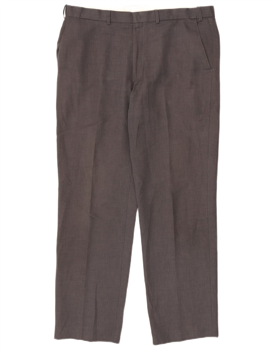 Marks & Spencer Pantalon Chino Droit Homme W38 L33 Gris Polyester