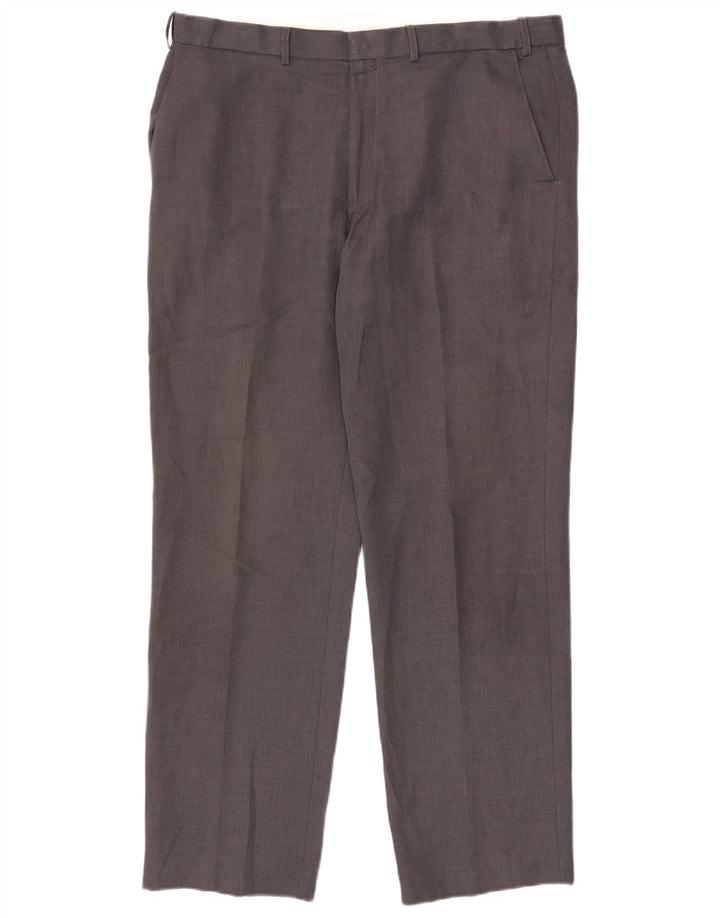 Marks & Spencer Pantalon Chino Droit Homme W38 L33 Gris Polyester
