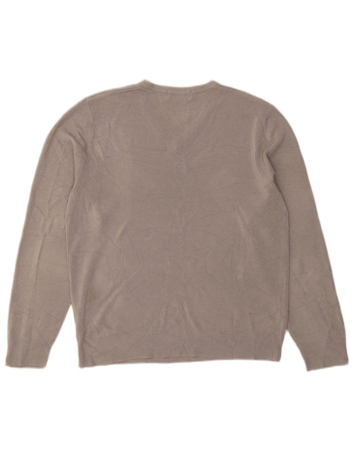 Marks & Spencer Pull Blue Harbor Col V Homme Gris Moyen Acrylique