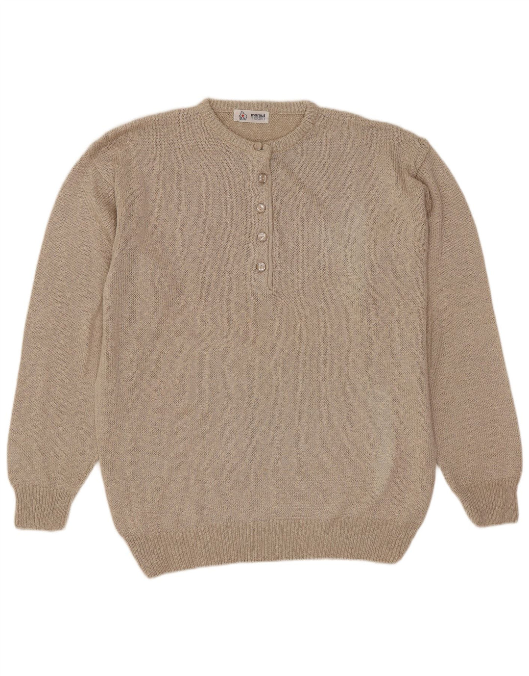 Mamut Moden Pull col boutonné pour femme EU 42 Large Beige Viscose