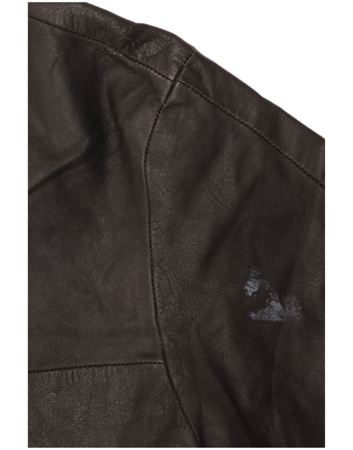 Arturo Calle Veste en cuir pour homme UK 40 Grand cuir noir