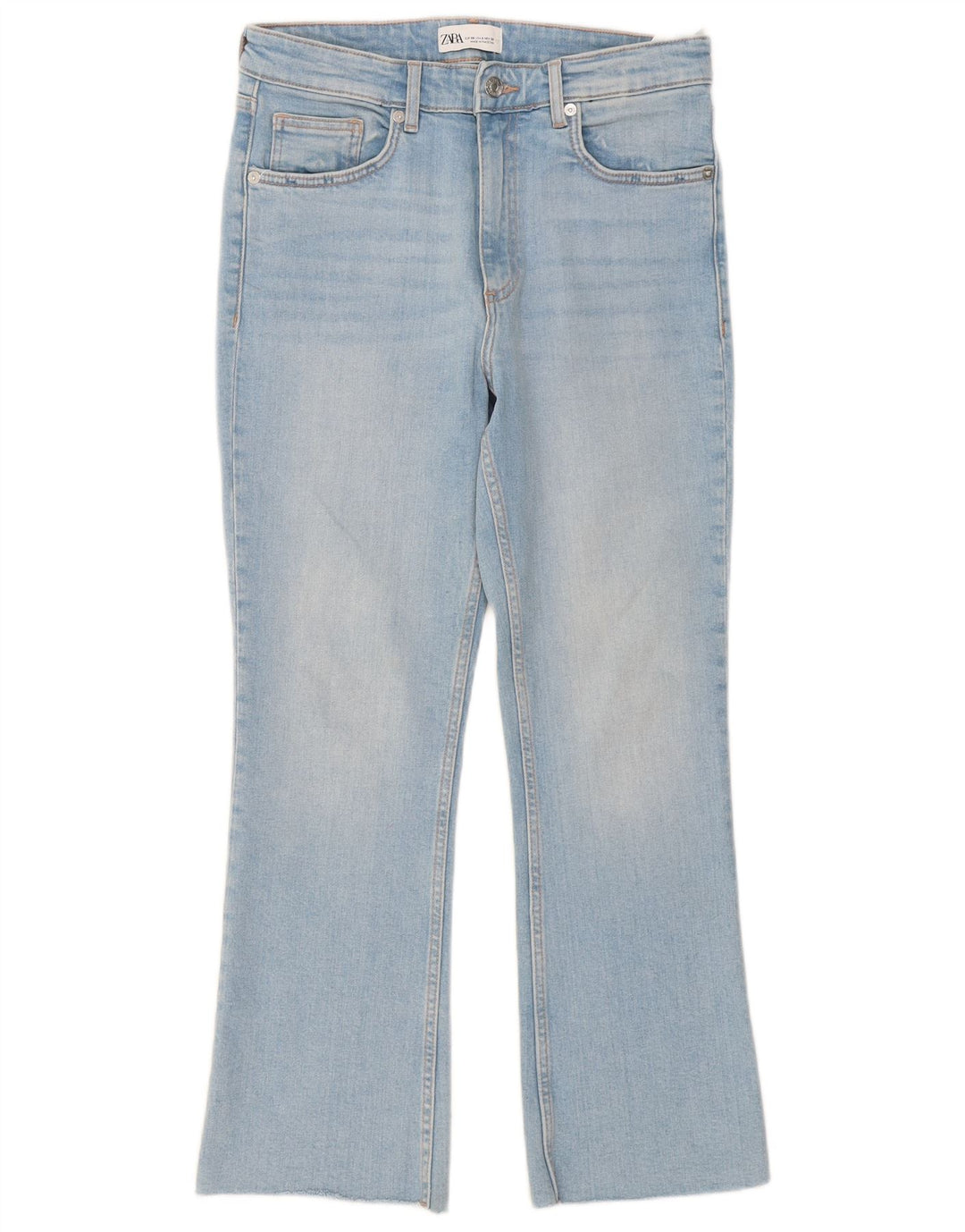 Zara Jean Bootcut Femme EU 38 Petit W28 L27 Bleu