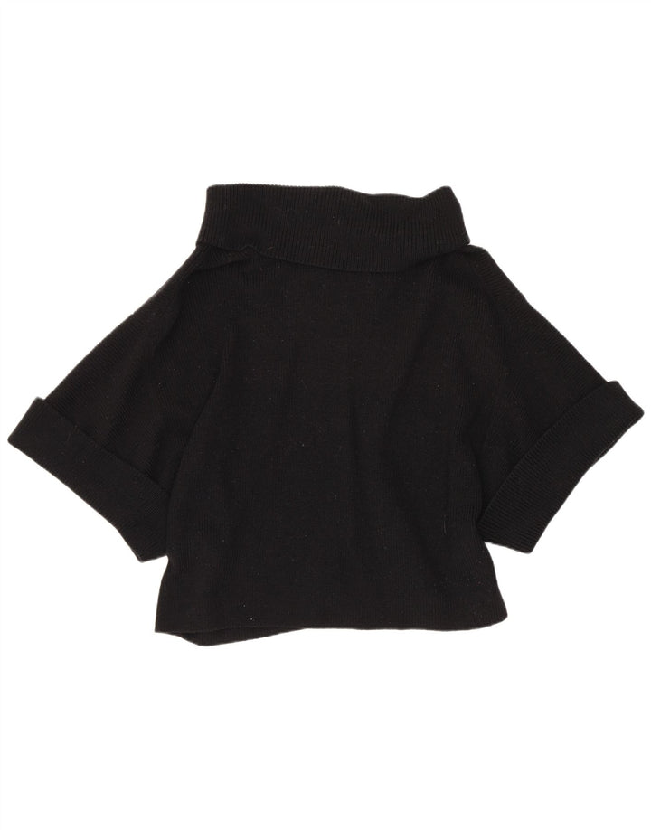 Cos Pull court surdimensionné à col roulé pour femme UK 10 Petit Noir