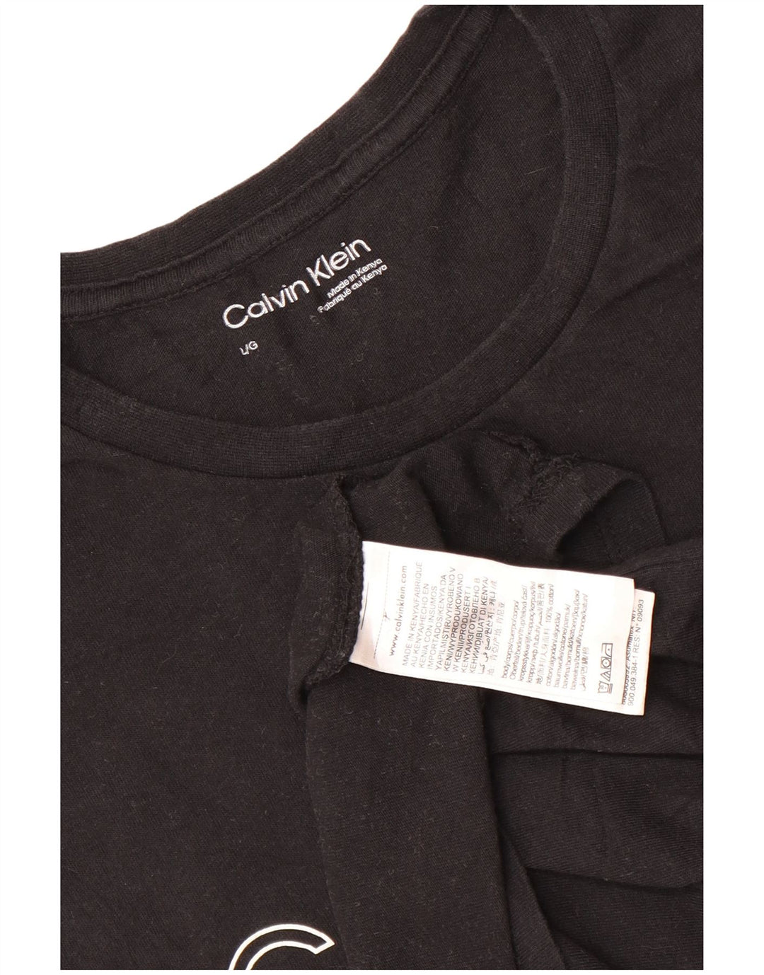 CALVIN KLEIN Débardeur Graphique Homme Large Noir Coton