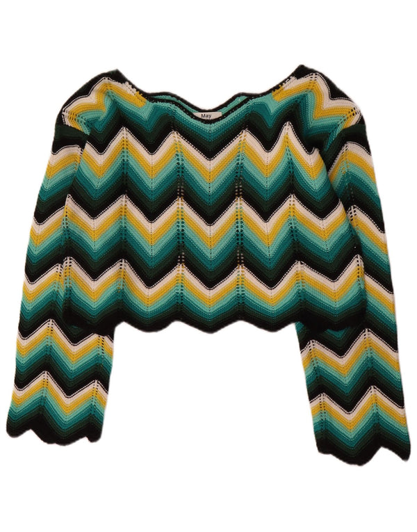May By Shining Star Pull col en V pour femme UK 14 Medium Multicolore