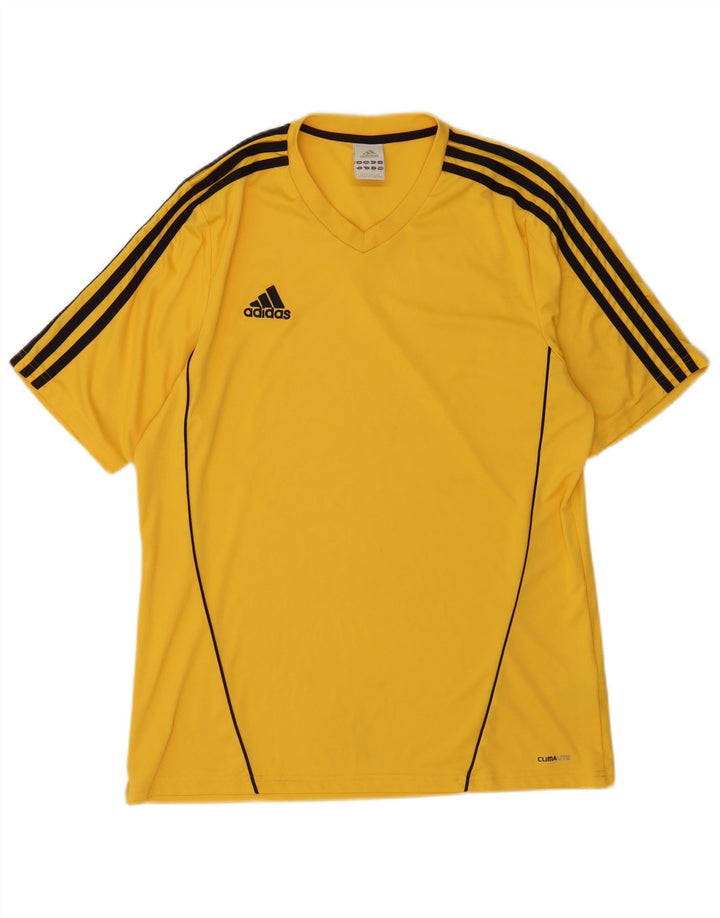 Adidas Hommes Climalite T-Shirt Haut Large Jaune Polyester
