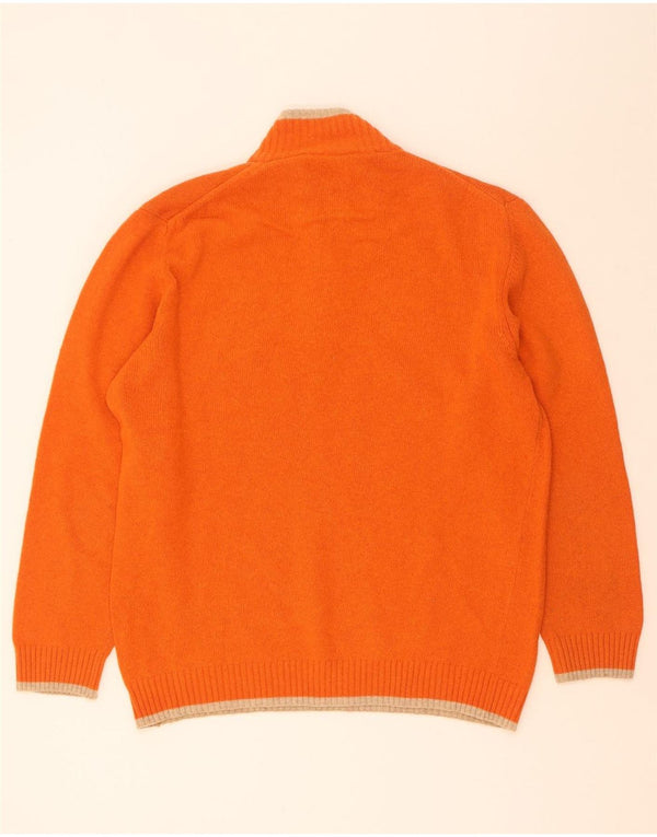 Sergio Tacchini Pull col zippé pour homme XL Orange Laine