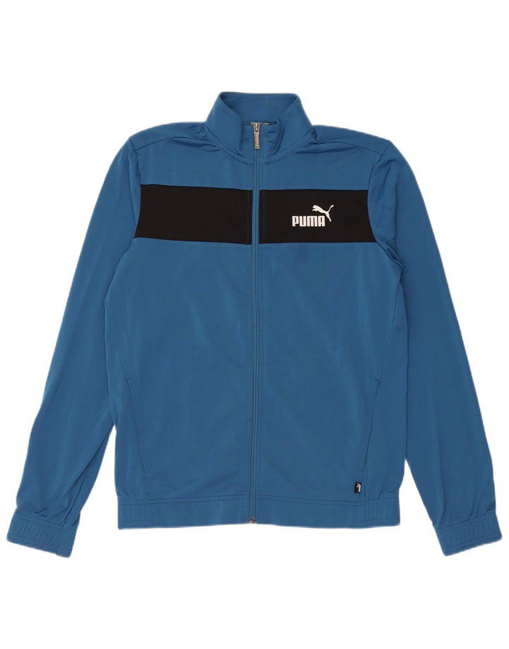 PUMA Veste de Survêtement Garçon 15-16 ans Bleu Colorblock Polyester
