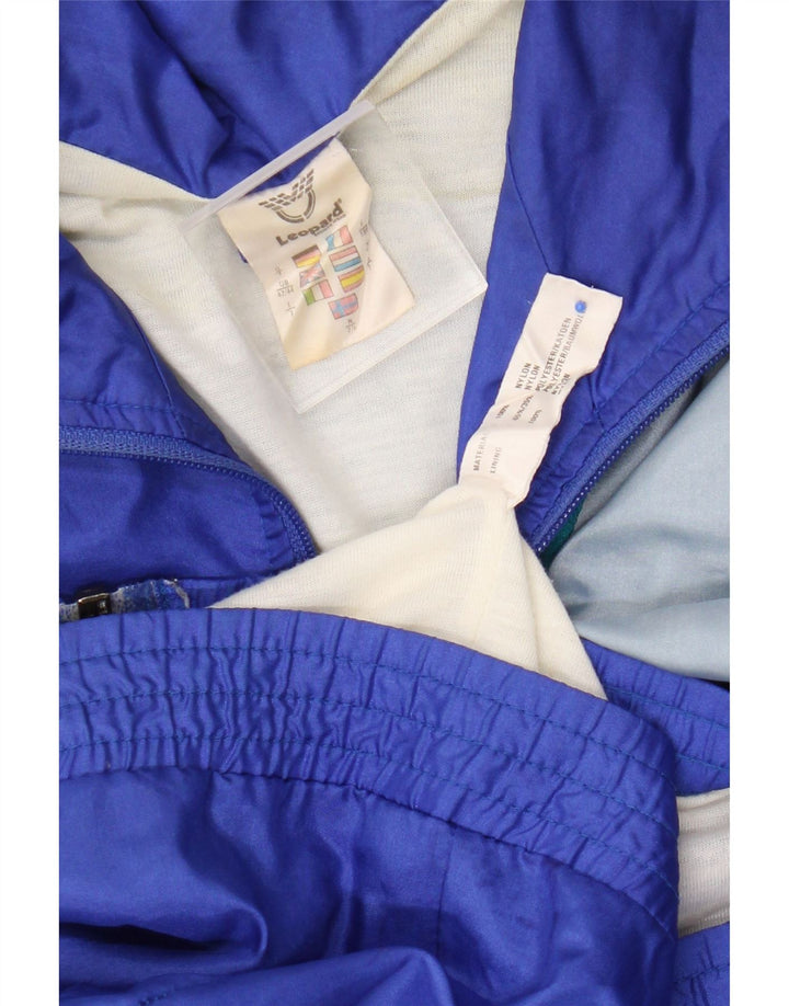 Leopard Veste de survêtement pour homme UK 42/44 Large Bleu Colorblock Nylon