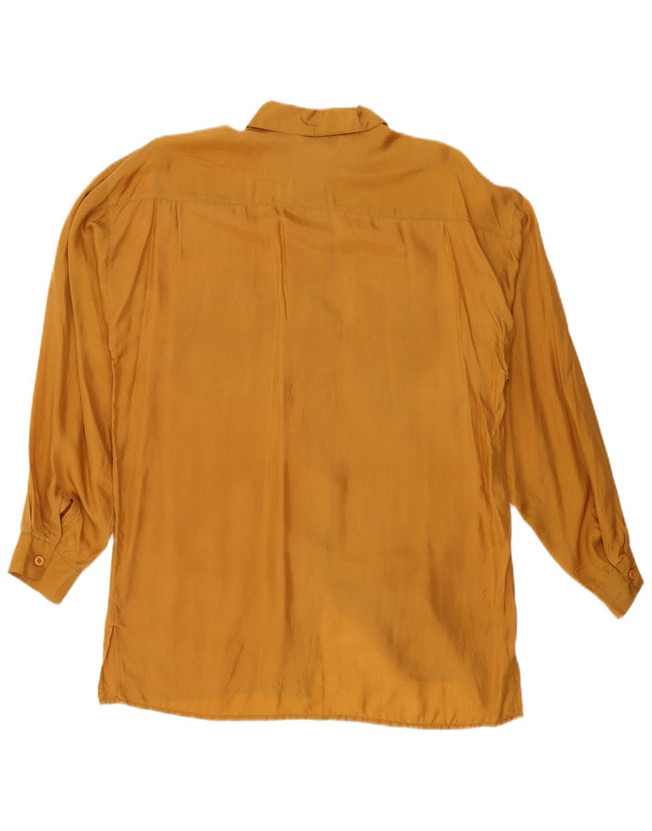 H.L.Spencer Chemise longue surdimensionnée pour femme UK 10 Petite soie jaune