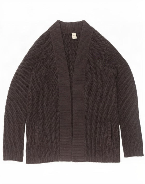 Gap Womens Longline Oversize Cardigan Ouvert Pull UK 14 Laine Noir Moyen
