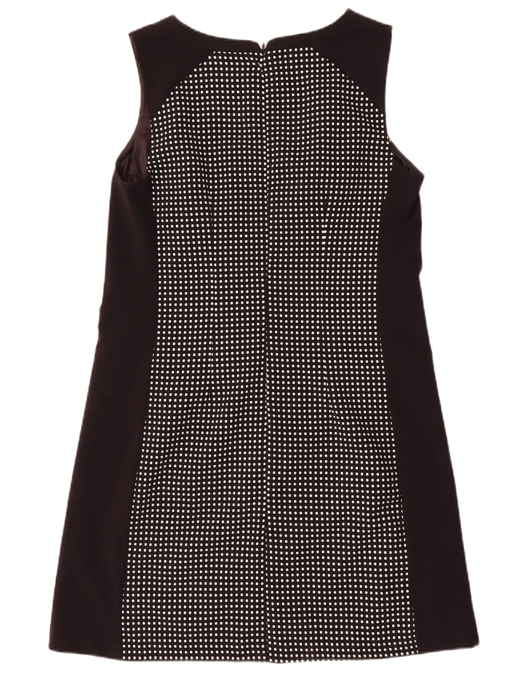 Next Robe trapèze sans manches pour femme UK 42 Polyester à pois noir moyen