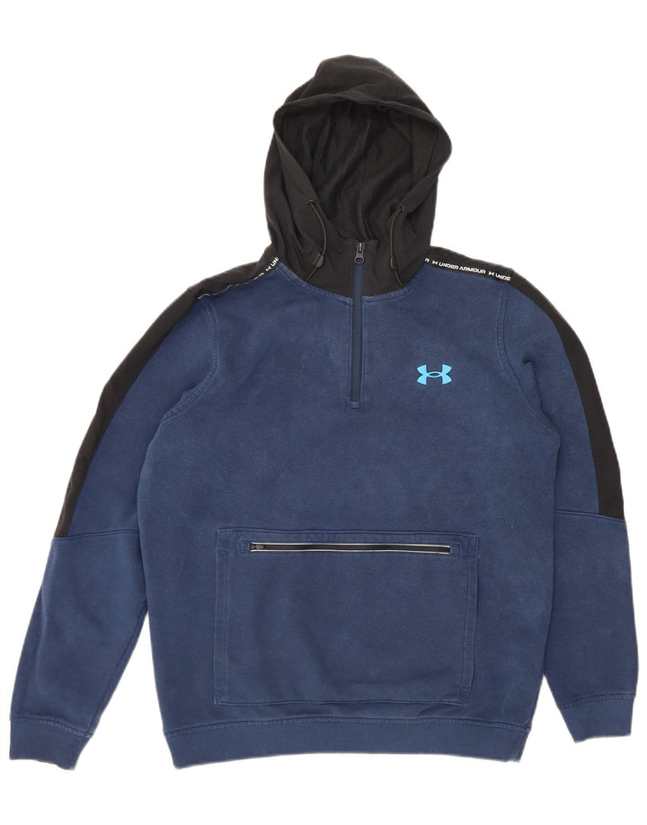 Under Armour Pull à Capuche Graphique Homme Bleu Marine Colorblock