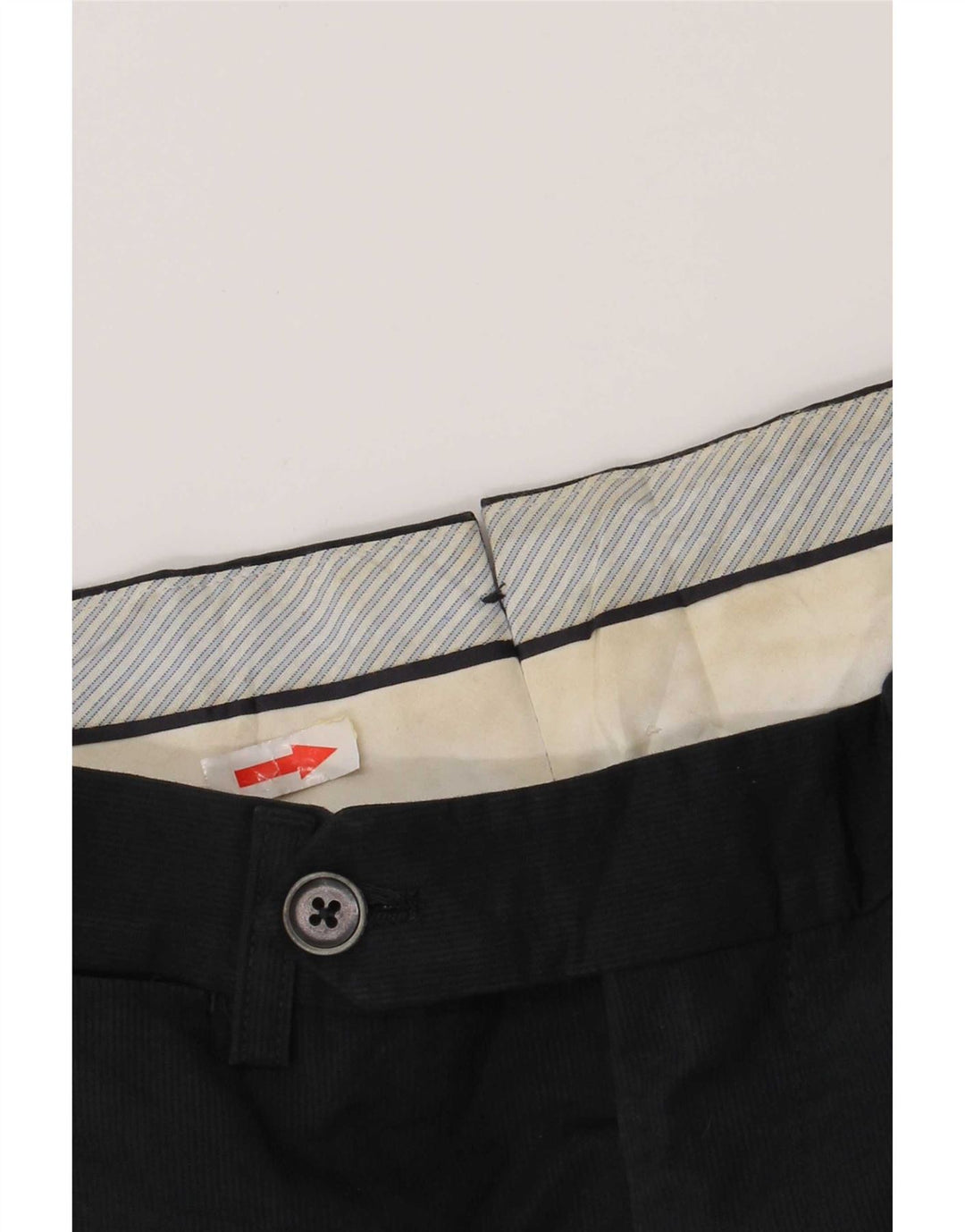 Massimo Dutti Pantalon Chino Regular Homme Moyen W31 L29 Bleu Marine Coton