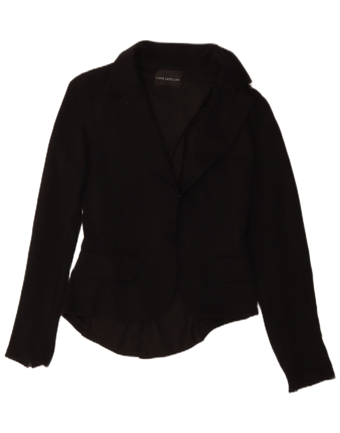 Flavio Castellani Veste Blazer Femme UK 14 Moyen Noir