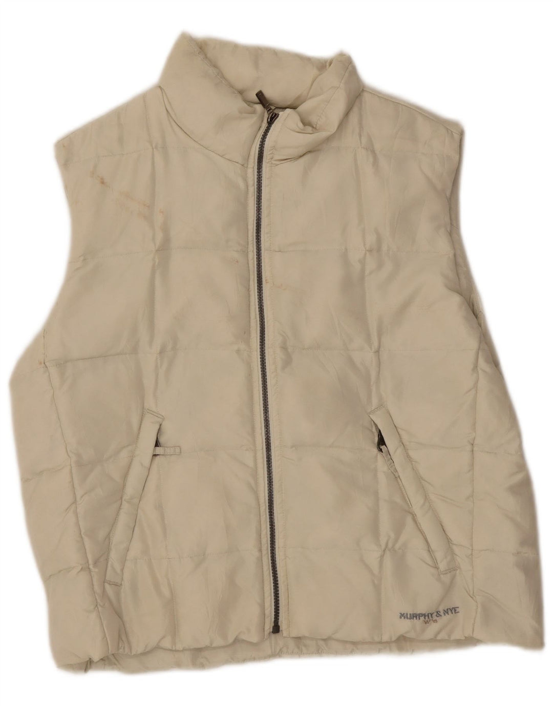 MURPHY & NYE Gilet rembourré pour femme UK 44 Medium Off White Polyamide