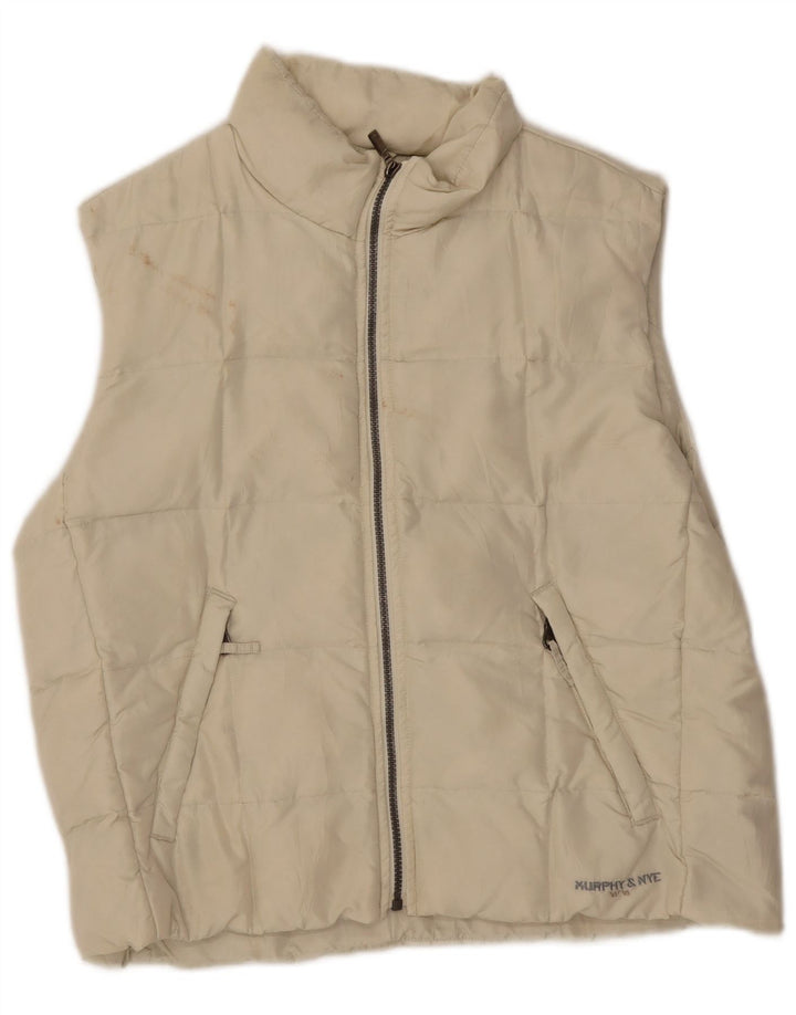 MURPHY & NYE Gilet rembourré pour femme UK 44 Medium Off White Polyamide