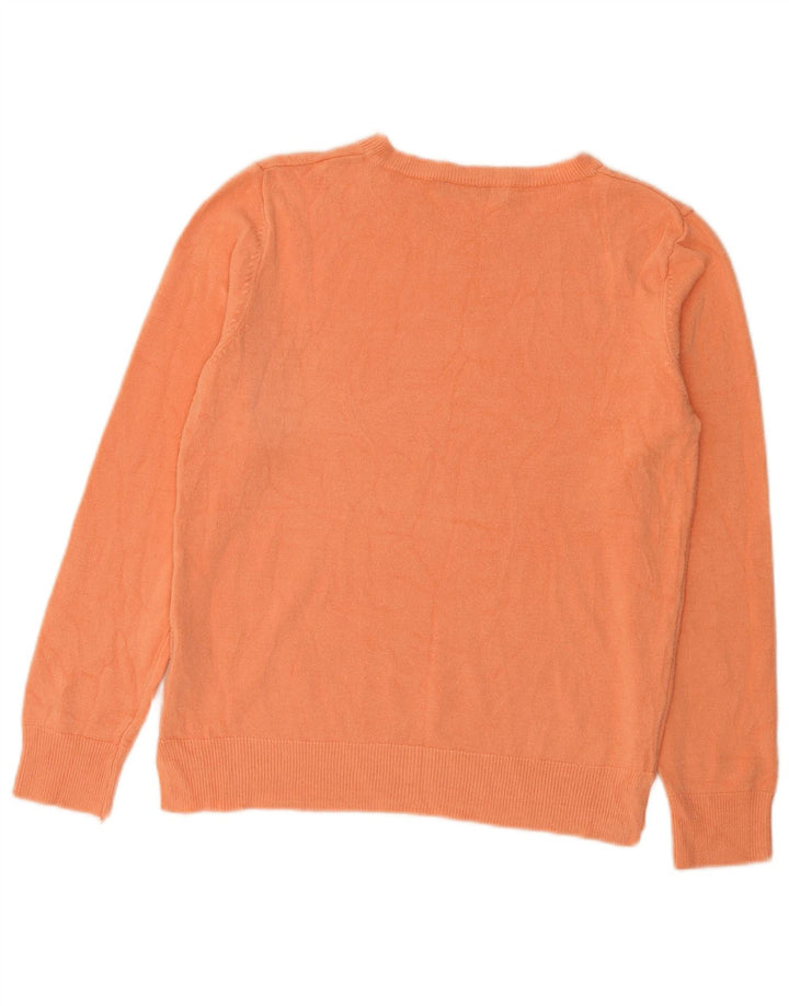 Marks & Spencer Pull à col rond pour femme UK 12 Acrylique orange moyen