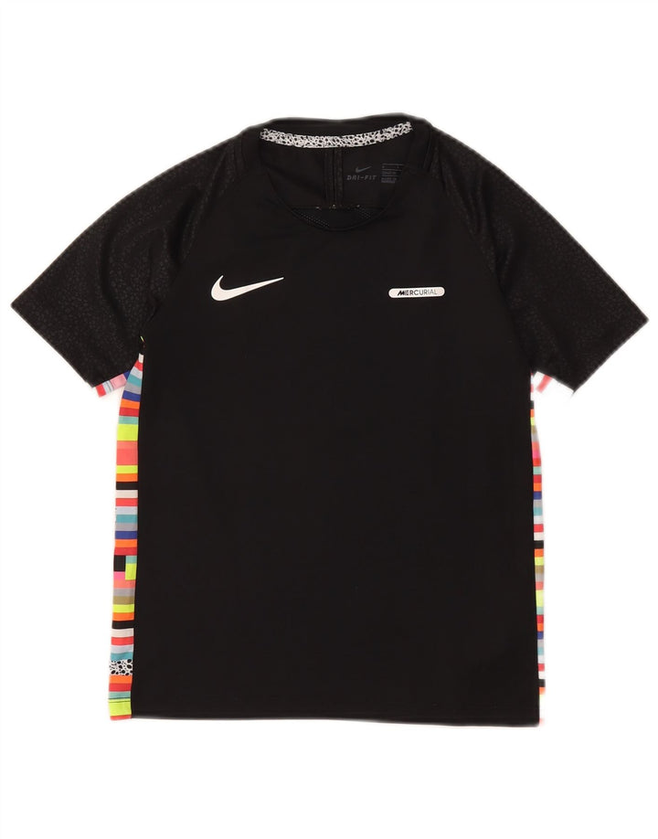 Nike Garçons Graphique T-Shirt Top 8-9 ans Petit Noir Rayé Polyester