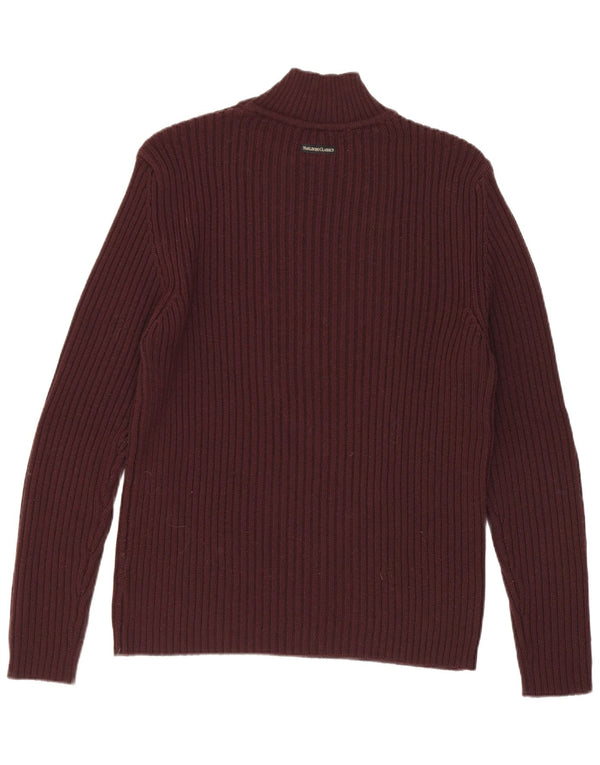 Marlboro Classics Pull Col Roulé Homme Bordeaux Moyen