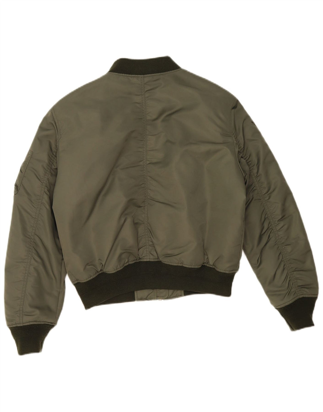 Superdry Veste surdimensionnée MA-1 Flight pour femme UK 10 Small Kaki Colourblock