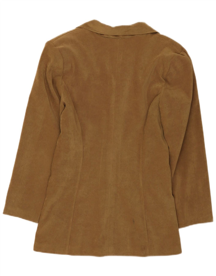 vintage Femme 4 Bouton Blazer Veste UK 10 Petit Kaki