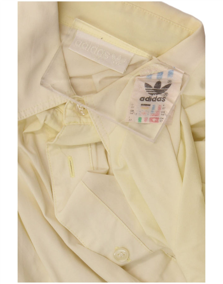 ADIDAS Chemise à manches courtes pour hommes Taille 14 1/2 Petit coton jaune