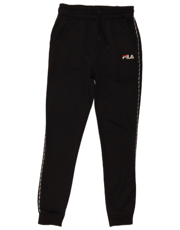 Fila Pantalon de survêtement graphique pour femme UK 6 XS Noir Polyester