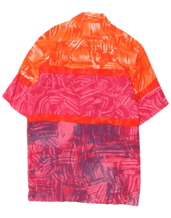 Chemise à manches courtes homme vintage Viscose multicolore moyenne