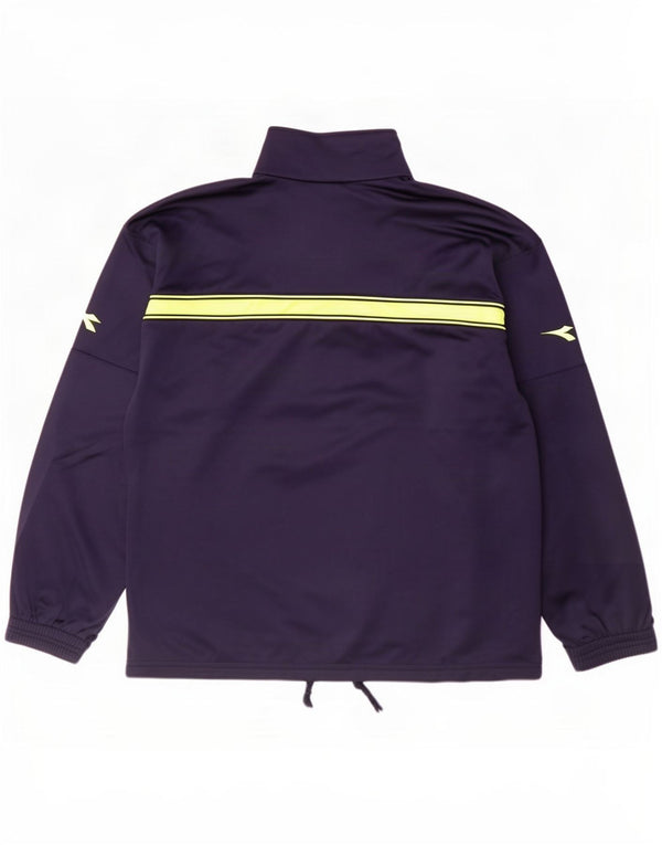 Diadora Veste de survêtement pour homme UK 36 Small Bleu marine Colourblock