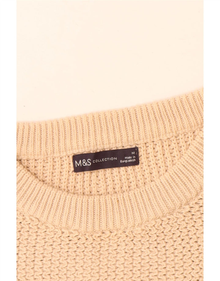 Marks & Spencer Pull à col rond pour femme UK 14 Beige moyen